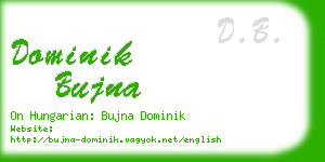 dominik bujna business card